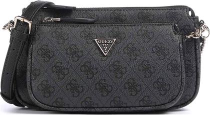 ΓΥΝΑΙΚΕΙΑ ΤΣΑΝΤΑ ΩΜΟΥ/CROSSBODY ΜΕ ALL-OVER LOGO PRINT ''NOELLE II'' - HWBG9672710 ΑΝΘΡΑΚΙ GUESS