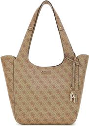 ΓΥΝΑΙΚΕΙΑ ΤΣΑΝΤΑ TOTE ΜΕ ALL-OVER LOGO PRINT ''CALISTA'' - HWSG7334220 ΚΑΦΕ ΑΝΟΙΧΤΟ GUESS