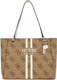 ΓΥΝΑΙΚΕΙΑ ΤΣΑΝΤΑ TOTE ΜΕ ALL-OVER LOGO PRINT ''NOELLE II'' - HWOS9672250 ΚΑΦΕ ΑΝΟΙΧΤΟ GUESS
