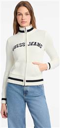 ΓΥΝΑΙΚΕΙΑ ΖΑΚΕΤΑ ΦΟΥΤΕΡ ΜΕ LOGO PRINT ''INTARSIA'' - W5YR31Z3HM1 ΛΕΥΚΟ GUESS