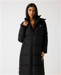 ΓΥΝΑΙΚΕΙΟ ΜΠΟΥΦΑΝ HOODIE LONG PUFFER JACKET V5BL08WGLW2-FJ9G ΜΑΥΡΟ GUESS