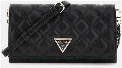 ΓΥΝΑΙΚΕΙΟ CLUTCH ΚΑΠΙΤΟΝΕ ΜΕ ΛΟΓΟΤΥΠΟ ''GIULLY'' - HWQG8748750 ΜΑΥΡΟ GUESS