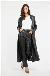 ΓΥΝΑΙΚΕΙΟ ΠΑΛΤΟ ΜΟΝΟΧΡΩΜΟ CLASSIC FIT - W3BL64WF8P0 ΜΑΥΡΟ GUESS