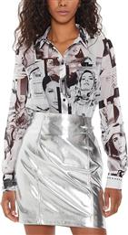 ΓΥΝΑΙΚΕΙΟ ΠΟΥΚΑΜΙΣΟ ΜΕ ALL-OVER PRINT REGULAR FIT - W4YH65WDW82 ΓΚΡΙ GUESS