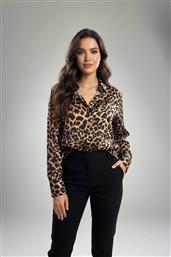 ΓΥΝΑΙΚΕΙΟ ΠΟΥΚΑΜΙΣΟ ΜΕ ALL-OVER PRINT REGULAR FIT - W5YH03WF1T2 ΚΑΦΕ GUESS