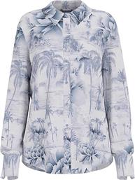 ΓΥΝΑΙΚΕΙΟ ΠΟΥΚΑΜΙΣΟ ΜΕ ALL-OVER PRINT REGULAR FIT - W5YH03WF1T2 ΛΕΥΚΟ - ΜΠΛΕ GUESS