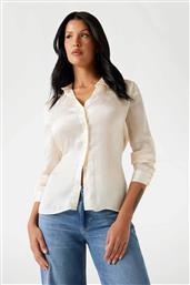 ΓΥΝΑΙΚΕΙΟ ΠΟΥΚΑΜΙΣΟ ΜΕ ALL-OVER PRINT RELAXED FIT - W5YH1AWHCR2 ΛΕΥΚΟ GUESS