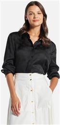 ΓΥΝΑΙΚΕΙΟ ΠΟΥΚΑΜΙΣΟ ΜΕ ALL-OVER PRINT RELAXED FIT - W5YH1AWHCR2 ΜΑΥΡΟ GUESS