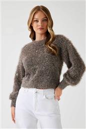 ΓΥΝΑΙΚΕΙΟ ΠΟΥΛΟΒΕΡ ΜΕ ΜΕΤΑΛΛΙΚΕΣ ΙΝΕΣ - W5BR97Z4030 ΚΑΦΕ GUESS