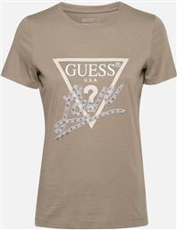 ΓΥΝΑΙΚΕΙΟ T-SHIRT ΜΕ ΑΝΑΓΛΥΦΟ ΛΟΓΟΤΥΠΟ ΚΑΙ LETTERING REGULAR FIT - W5YI40I3Z14 GUESS