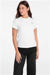 ΓΥΝΑΙΚΕΙΟ T-SHIRT ΜΕ ΤΡΙΓΩΝΙΚΟ ΛΟΓΟΤΥΠΟ - W4YI10J1314 ΛΕΥΚΟ GUESS