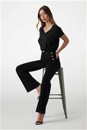 ΓΥΝΑΙΚΕΙΟ ΤΖΙΝ ΜΕ ΔΙΑΚΟΣΜΗΤΙΚΑ ΚΟΥΜΠΙΑ WIDE LEG ''NEW FAYE'' - W5RA0PD4PZ1 ΜΑΥΡΟ GUESS