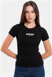 GJ SS CN SLIM RIB EMB TEE ΜΠΛΟΥΖΑ ΓΥΝΑΙΚΕΙΟ (9000192288-68603) GUESS