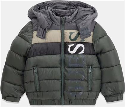HOODED PADDED LS PUFFER W/ZIP ΜΠΟΥΦΑΝ ΠΑΙΔΙΚΟ BOY GUESS