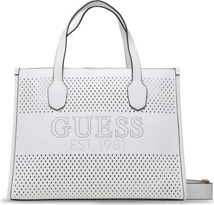 KATEY PERF SMALL TOTE HWWH8769220 WHITE GUESS
