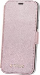 LEATHER COVER IRIDESCENT FOR APPLE IPHONE 7 / APPLE IPHONE 8 / APPLE IPHONE SE (2020) PINK GUESS από το e-SHOP