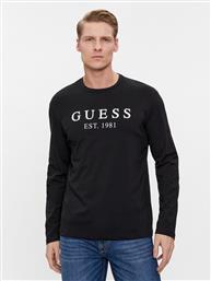 LONGSLEEVE U4RI11 K6YW0 ΜΑΥΡΟ REGULAR FIT GUESS