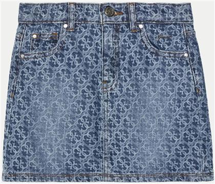 ΠΑΔΙΚΗ MINI ΤΖΙΝ ΦΟΥΣΤΑ ΠΕΝΤΑΤΣΕΠΗ ΜΕ ALL-OVER MONOGRAM PRINT - J5RD14D45E0 DENIM BLUE GUESS