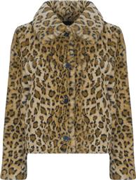 ΠΑΛΤΟ CECILE PRINT LEOPARD FAUX FUR GUESS