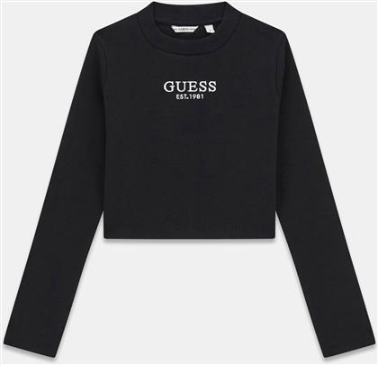 ΠΑΙΔΙΚΗ ΜΠΛΟΥΖΑ ΦΟΥΤΕΡ ΜΕ LOGO PRINT - J4YI49KBZP4 ΜΑΥΡΟ GUESS