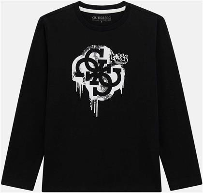 ΠΑΙΔΙΚΗ ΜΠΛΟΥΖΑ ΦΟΥΤΕΡ ΜΕ LOGO PRINT - L5BI01I3Z14 ΜΑΥΡΟ GUESS