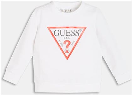 ΠΑΙΔΙΚΗ ΜΠΛΟΥΖΑ ΦΟΥΤΕΡ ΜΕ LOGO PRINT - N73Q10KAUG0 ΛΕΥΚΟ GUESS