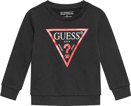 ΠΑΙΔΙΚΗ ΜΠΛΟΥΖΑ ΦΟΥΤΕΡ ΜΕ LOGO PRINT - N73Q10KAUG0 ΜΑΥΡΟ GUESS