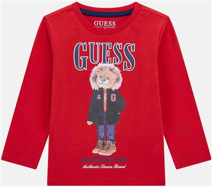 ΠΑΙΔΙΚΗ ΜΠΛΟΥΖΑ ΦΟΥΤΕΡ ΜΕ PRINT ΚΑΙ LOGO - N5BI04I3Z14 ΚΟΚΚΙΝΟ GUESS