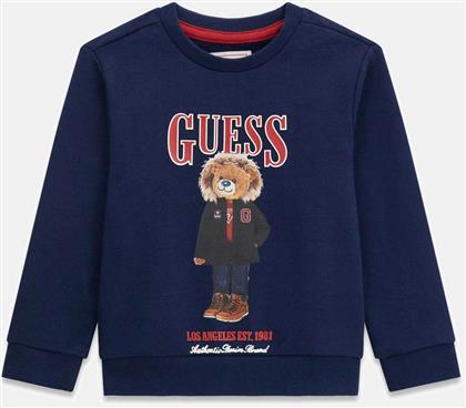 ΠΑΙΔΙΚΗ ΜΠΛΟΥΖΑ ΦΟΥΤΕΡ ΜΕ PRINT ΚΑΙ LOGO - N5BQ07KAD74 ΣΚΟΥΡΟ ΜΠΛΕ GUESS