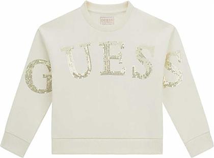 ΠΑΙΔΙΚΗ ΜΠΛΟΥΖΑ ΦΟΥΤΕΡ ΜΕ ΤΡΙΓΩΝΙΚΟ LOGO PRINT ΑΠΟ ΣΤΡΑΣ - K5YQ09KAV34 ΕΚΡΟΥ GUESS