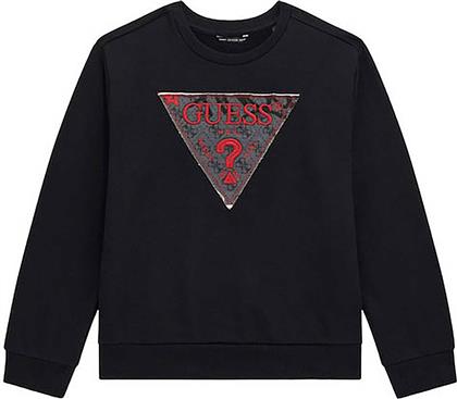 ΠΑΙΔΙΚΗ ΜΠΛΟΥΖΑ ΦΟΥΤΕΡ ΜΕ ΤΡΙΓΩΝΙΚΟ LOGO PRINT - L5BQ02KAD74 ΜΑΥΡΟ GUESS