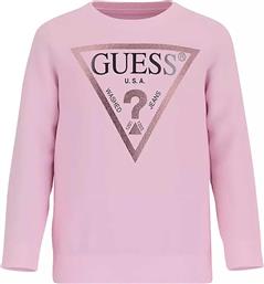 ΠΑΙΔΙΚΗ ΜΠΛΟΥΖΑ ΦΟΥΤΕΡ ΜΟΝΟΧΡΩΜΗ ΜΕ ΤΡΙΓΩΝΙΚΟ LOGO PRINT - K74Q12KAUG0 ΡΟΖ GUESS