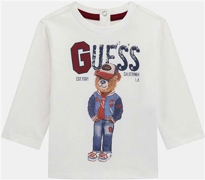 ΠΑΙΔΙΚΗ ΜΠΛΟΥΖΑ ΜΕ BEAR PRINT - I5YI04K8HM4 ΛΕΥΚΟ GUESS