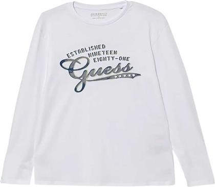 ΠΑΙΔΙΚΗ ΜΠΛΟΥΖΑ ΜΕ LOGO PRINT - L5YI14K8HM4 ΛΕΥΚΟ GUESS