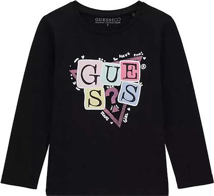 ΠΑΙΔΙΚΗ ΜΠΛΟΥΖΑ ΒΑΜΒΑΚΕΡΗ ΜΕ LOGO PRINT - K5YI07K6YW4 ΜΑΥΡΟ GUESS