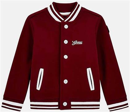 ΠΑΙΔΙΚΗ ΖΑΚΕΤΑ ΦΟΥΤΕΡ ΜΕ ΚΟΥΚΟΥΛΑ ΚΑΙ ΑΝΑΓΛΥΦΟ ΛΟΓΟΤΥΠΟ ΣΤΗΝ ΠΛΑΤΗ - N5YQ10K0160 ΜΠΟΡΝΤΟ GUESS