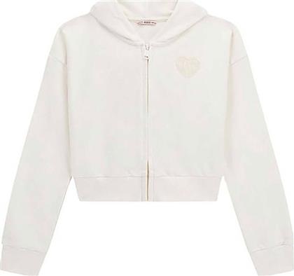 ΠΑΙΔΙΚΗ ΖΑΚΕΤΑ ΜΕ ΚΟΥΚΟΥΛΑ ΚΑΙ ΑΝΑΓΛΥΦΟ ΛΟΓΟΤΥΠΟ ΣΤΗΝ ΠΛΑΤΗ - J5YQ07KAD74 ΕΚΡΟΥ GUESS