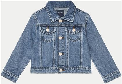 ΠΑΙΔΙΚΟ DENIM JACKET ΜΕ ΤΣΕΠΕΣ ΣΤΟ ΣΤΗΘΟΣ ΚΑΙ ΛΟΓΟΤΥΠΟ REGULAR FIT - K5RL01D45E0 DENIM BLUE GUESS