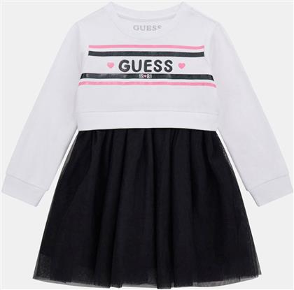 ΠΑΙΔΙΚΟ ΦΟΡΕΜΑ ΜΕ LOGO PRINT ΚΑΙ ΤΟΥΛΙ ΣΤΟ ΚΑΤΩ ΜΕΡΟΣ - K5YK01KB8R0 ΛΕΥΚΟ GUESS