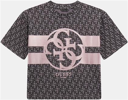 ΠΑΙΔΙΚΟ T-SHIRT ΜΕ ALL-OVER LOGO PRINT REGULAR FIT - J5RI04K6YW4 ΜΑΥΡΟ GUESS