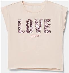 ΠΑΙΔΙΚΟ T-SHIRT ΜΕ ΛΟΓΟΤΥΠΟ - J5RI37K6YW4 ΡΟΖ ΑΝΟΙΧΤΟ GUESS