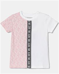 ΠΑΙΔΙΚΟ T-SHIRT ΜΕ MONOGRAM PRINT ΚΑΙ ΛΟΓΟΤΥΠΟ - K5RI09K6YW4 ΛΕΥΚΟ GUESS