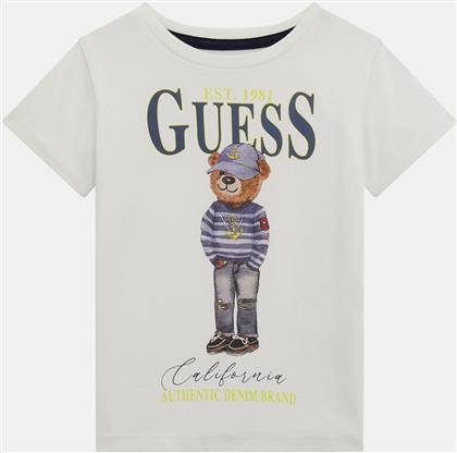 ΠΑΙΔΙΚΟ T-SHIRT ΜΕ PRINT ΚΑΙ ΛΟΓΟΤΥΠΟ - N5RI20K8HM4 ΛΕΥΚΟ GUESS