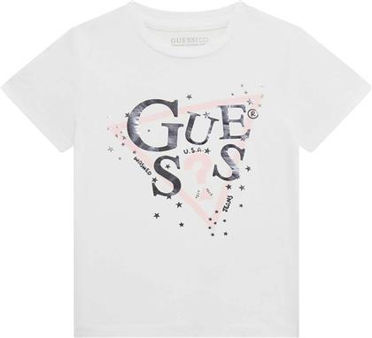 ΠΑΙΔΙΚΟ T-SHIRT ΜΕ ΣΤΑΜΠΩΤΟ ΛΟΓΟΤΥΠΟ - K5RI00K6YW4 ΛΕΥΚΟ GUESS