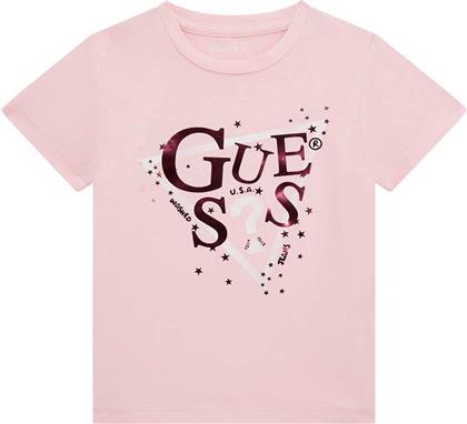 ΠΑΙΔΙΚΟ T-SHIRT ΜΕ ΣΤΑΜΠΩΤΟ ΛΟΓΟΤΥΠΟ - K5RI00K6YW4 ΡΟΖ GUESS