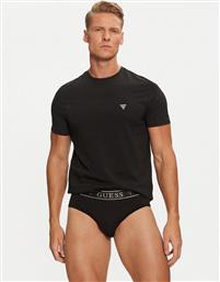 ΠΙΤΖΑΜΑ U4BG86 KCD31 ΜΑΥΡΟ REGULAR FIT GUESS από το MODIVO