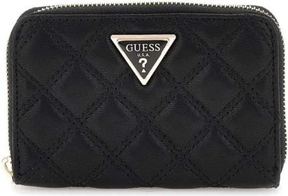 ΠΟΡΤΟΦΟΛΙ GIULLY SLG MEDIUM ZIP AROUND SWQG8748140 ΜΑΥΡΟ GUESS