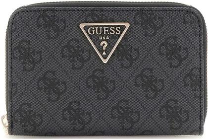 ΠΟΡΤΟΦΟΛΙ LAUREL SLG MEDIUM ZIP AROUND SWVC8500140 LOGO ΜΑΥΡΟ GUESS