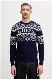 ΠΟΥΛΟΒΕΡ ΜΕ ΠΡΟΣΘΗΚΗ ΜΑΛΛΙΟΥ ΑΝΔΡΙΚΟ, ΧΡΩΜΑ: ΝΑΥΤΙΚΟ ΜΠΛΕ, M5BR61 Z4142 GUESS