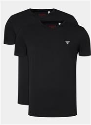 ΣΕΤ 2 T-SHIRTS CALEB U97G03 KCD31 ΜΑΥΡΟ REGULAR FIT GUESS